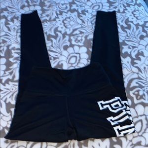 High waisted pink leggings